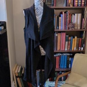 Tencel Lyocell Black Open Vest L/XL